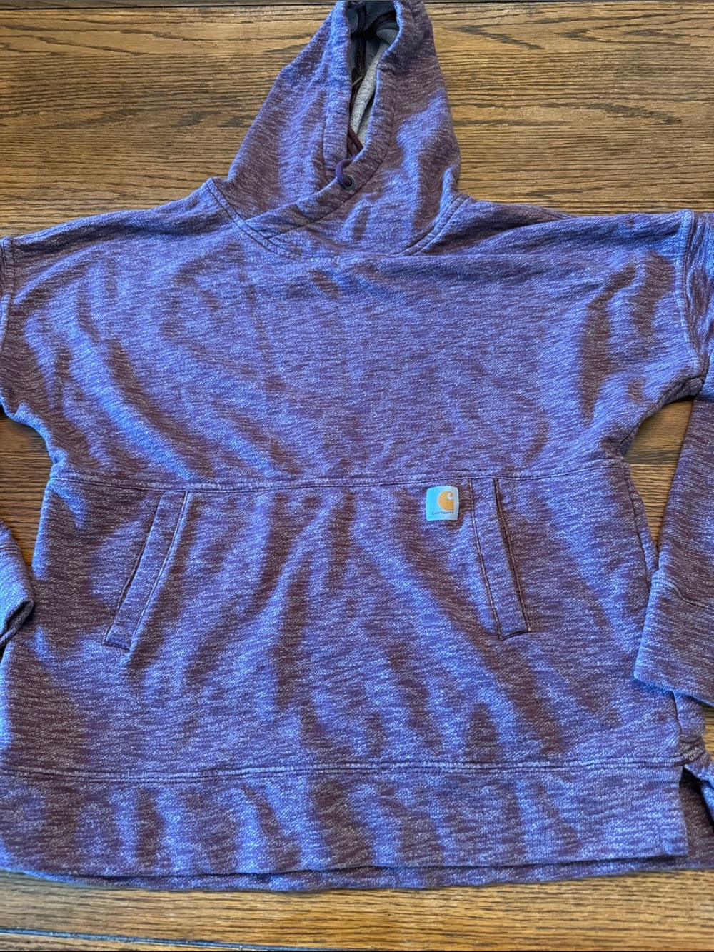 Carhartt Relaxed Fit Marled Purple Pullover Hoodie Sweatshirt Women’s M